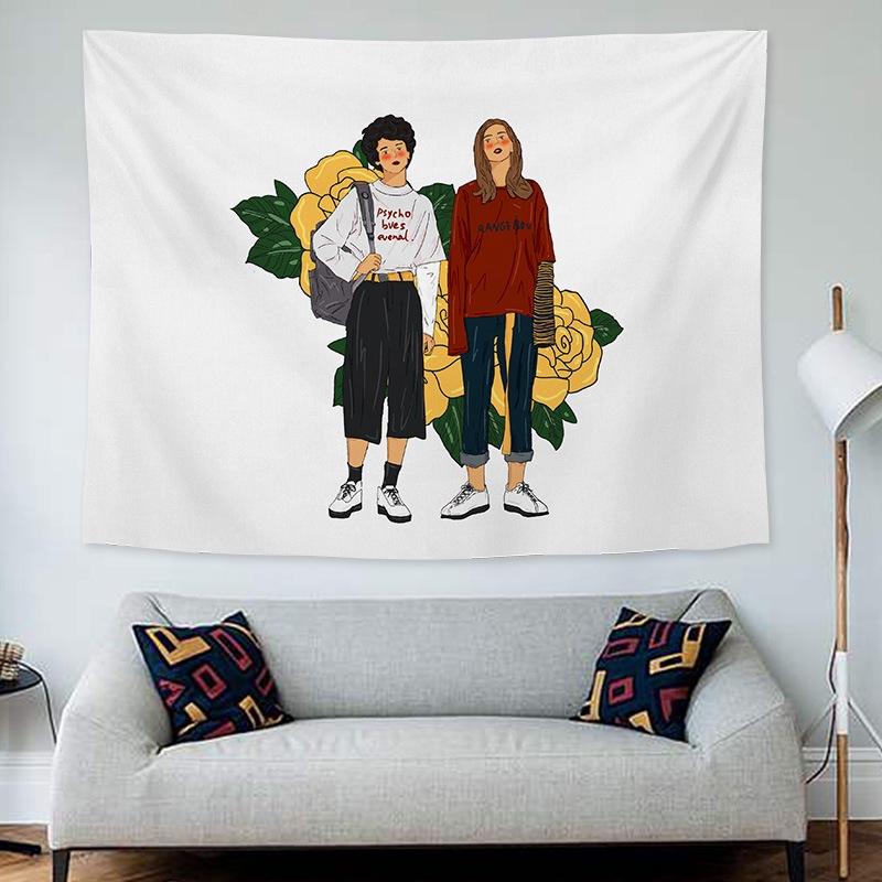 Гобелен настенный фон художественная ткань спальня гостиная домашний декор 100x75cm — фото 4