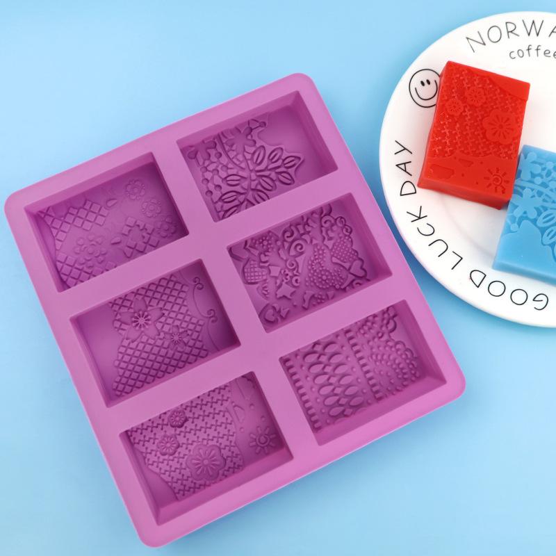 Handmade Soap Mold,Patterned Silicone Mold, Aromatherapy Plaster Mold,Cold Process Soap Mold,High-Temperature Resistant Food-Grade Silicone Cake Mold