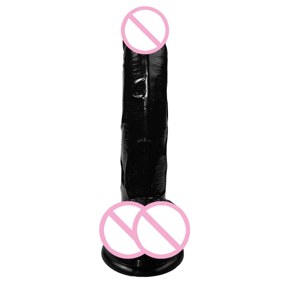 Realistic Large Black Suction Cup Dildo for Female Stimulation
