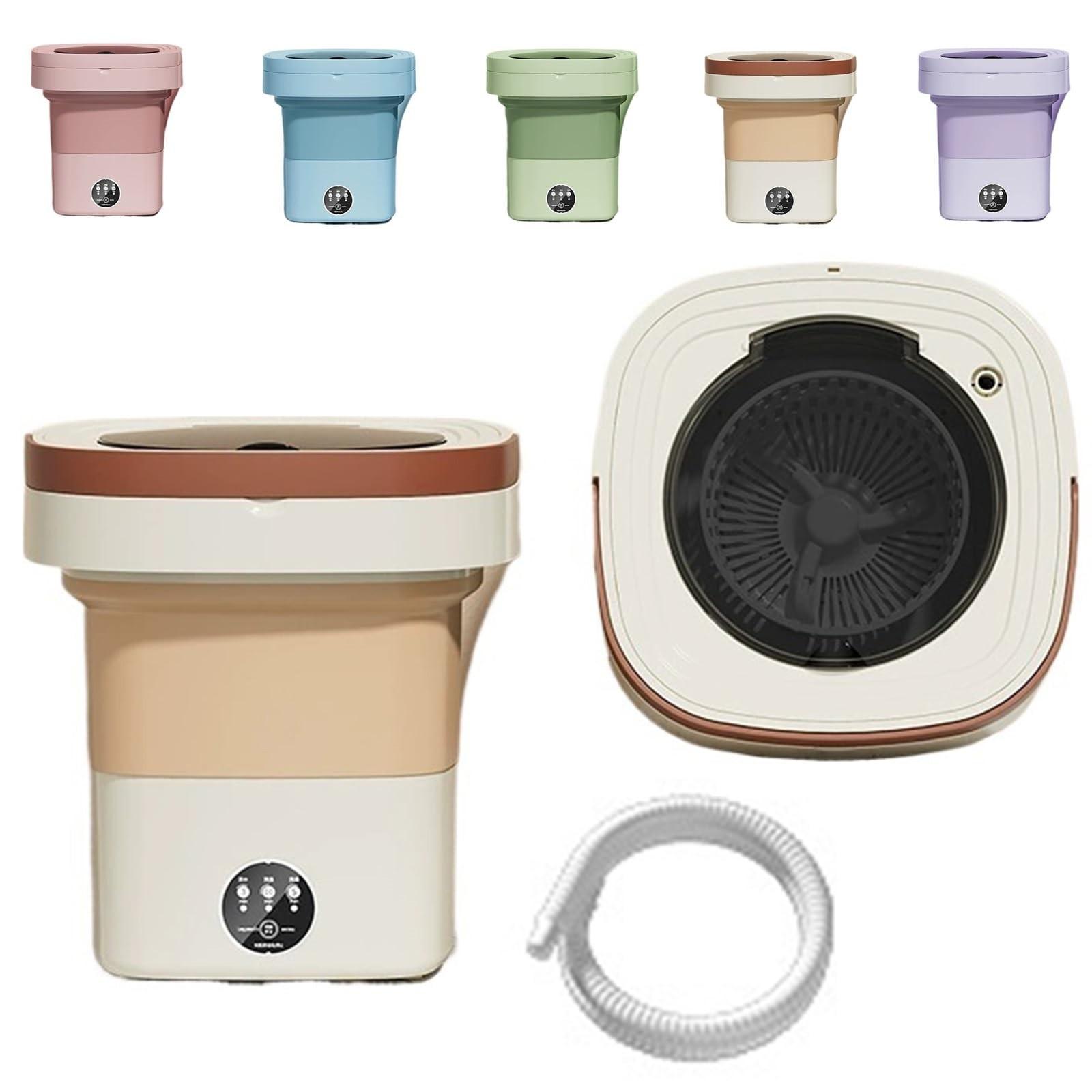 

Портативная дорожная стиральная машина, складная стиральная машина с корзиной, глубокая очистка детской одежды, нижнего белья и носков, большая вместительная сушилка для белья для путешествий One Size хаки