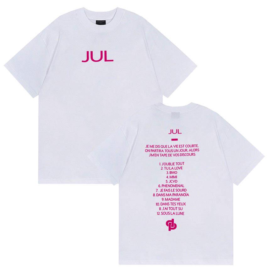 New Album Jul Double Sided Print Tshirt UNISEX Women Vintage Harajuku Oversized YK Tshirts Summer Clothing Cotton Tops
