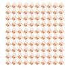 100pcs Flower Shape Binder Clips Strong Clamping Force Metal Cute Paper Clamps for Document Tickets Rose Gold