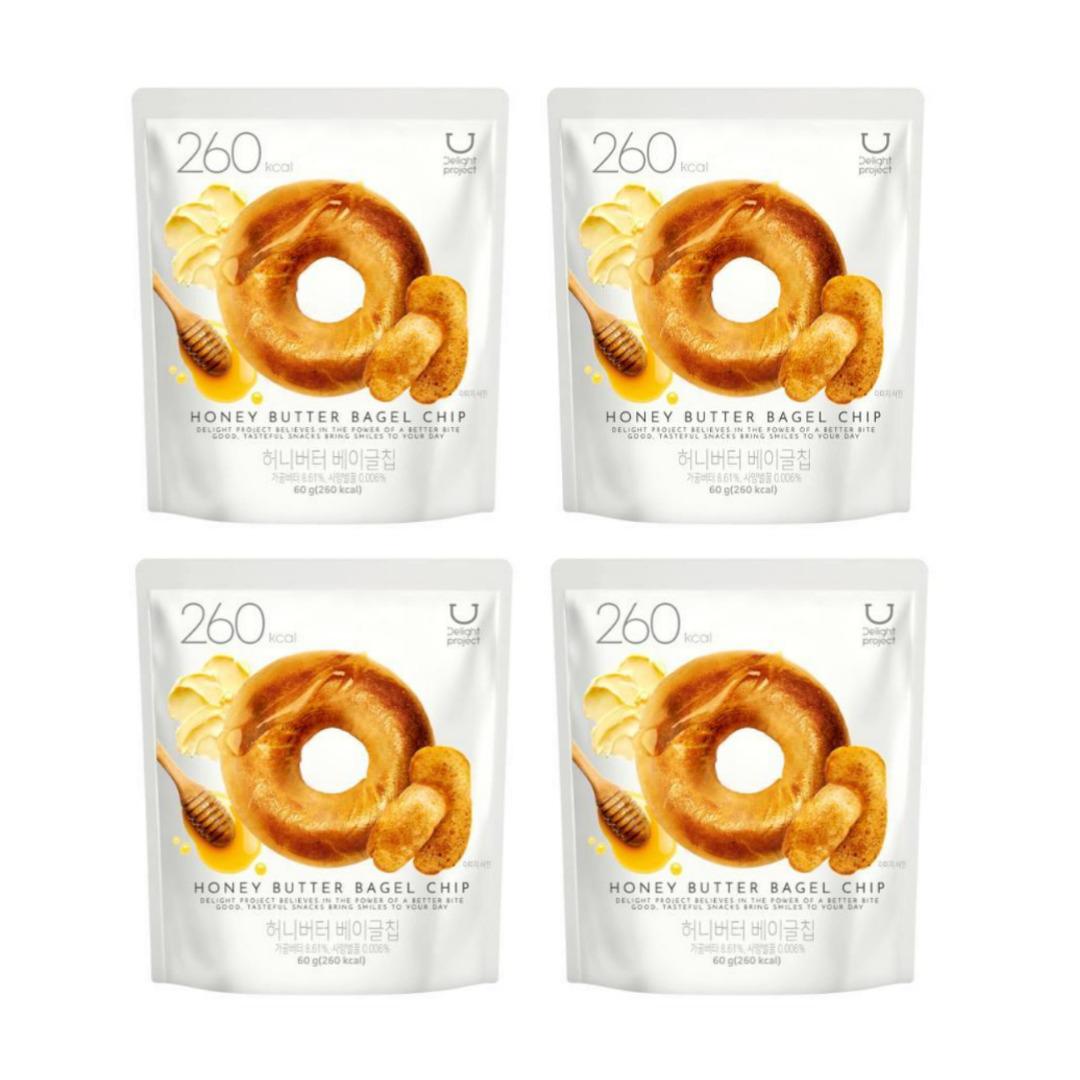

[Оливковое Молодое] Чипсы из бублика 60г (4 вкуса) / Чесночное масло / Медовое масло / Настоящая пицца / Шоколад с корицей / Корейские чипсы Honey Butter 60 g x 4