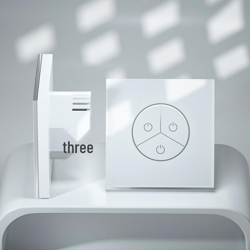 Smart WiFi Touch Switch Panel with Voice Control, Mijia Compatible, Mobile Remote Function, 86 European Standard