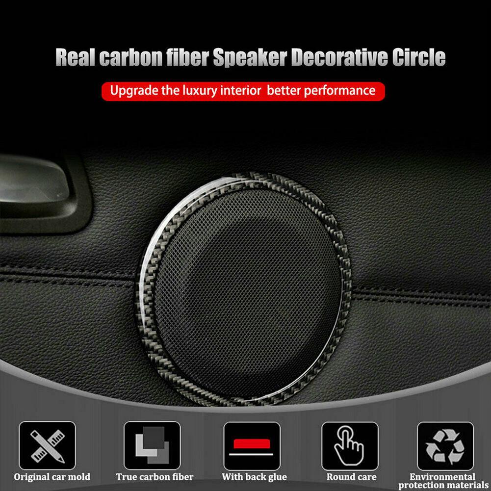 Loudspeaker 2pcs Car Accessories Car Door Carbon Fiber
