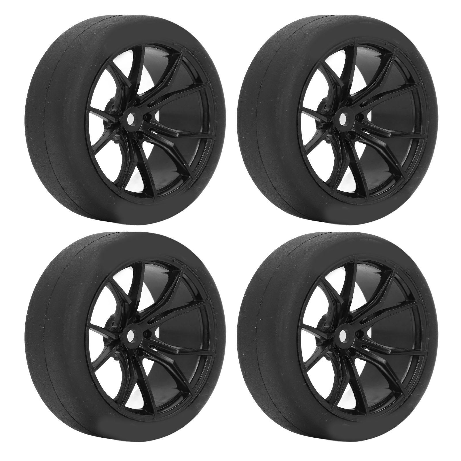 

4PCS RC Car Tires Strong Cushioning Universal Fit for TAMIYA TT01 TT02 XV01 XV02 HSP 94123 94122 1 10 Remote Control чорний