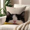 Black White Cat Cute Cow Cat Cushion Cover For Pillow Printing Sofa Decoration Home Car Room Coffee Shop Office NordicSimplicity