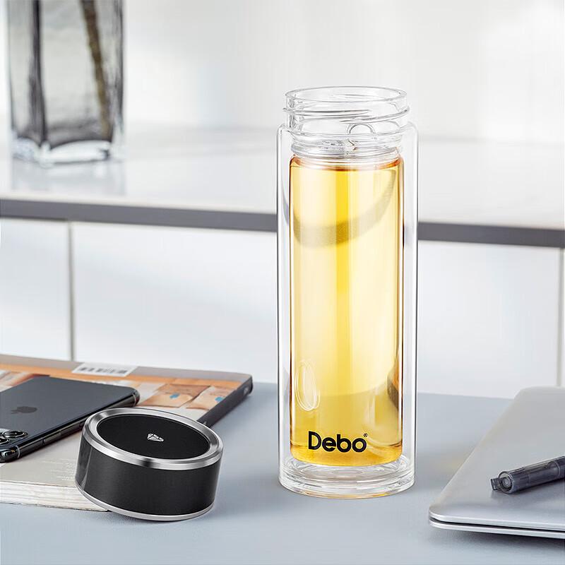 Debo Stoll 320ml Double-Walled Glass Tea Cup with Infuser