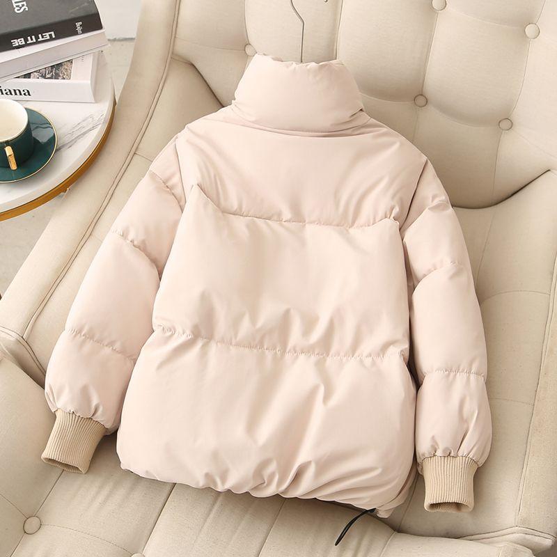 Cappotto Invernale Corto da Donna, Abbigliamento a Panino Stile Coreano con Imbottitura Spessa in Cotone, Capospalla alla Moda