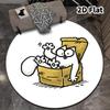Simon'S Cat Round Area Rug Carpet Rug For Living Room Bedroom Sofa Playroom Decor Nonslip Floor Mat