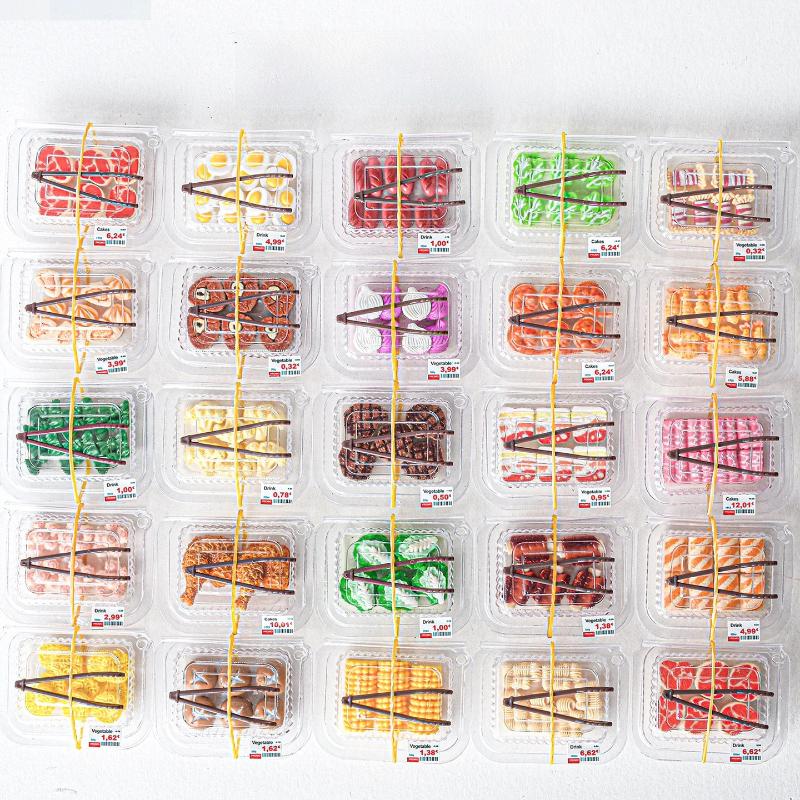 1/3 Boxs Miniature Simulation Delicious Barbecue Ingredients Food Toys Creative Models For Doll House Accessories