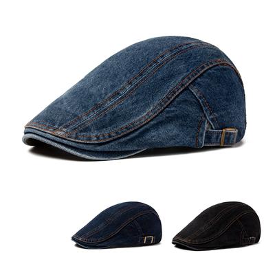 Herren Jean Baskenmützen Sommer Newsboy Hüte für Frauen Casual Solide Farbe Retro Literarische Forward Cap Schirmmütze Maler Caps Boina