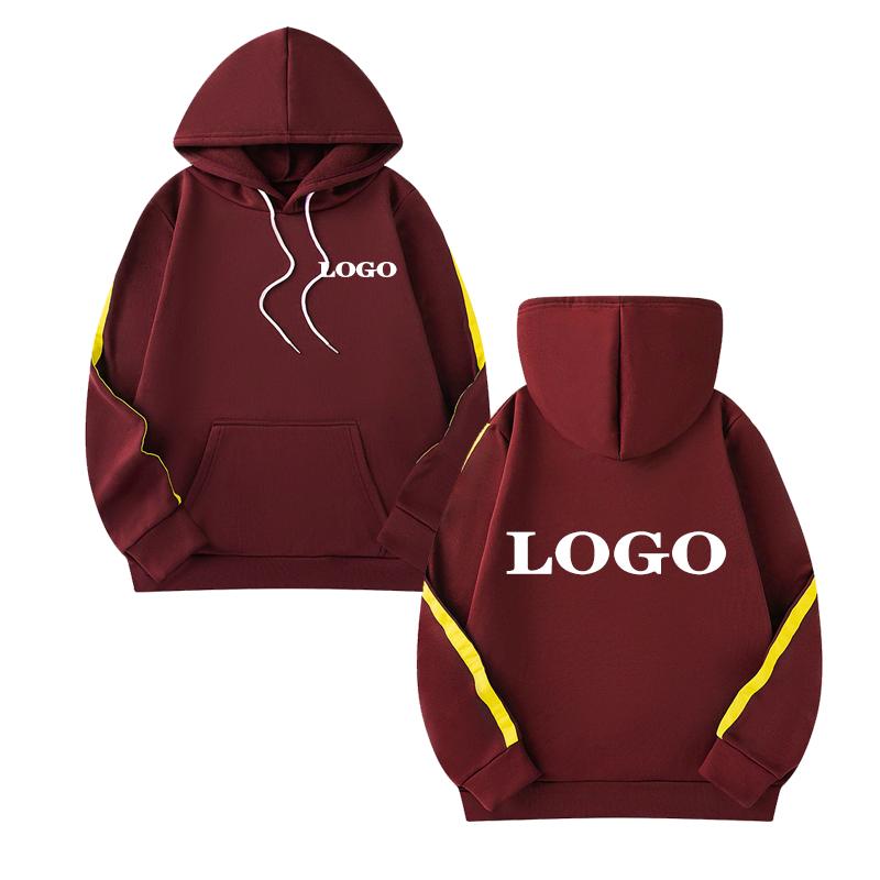 Customize Your Logo Fall Winter Men's Sportswear Striped Tracksuit Casual Winter Warm Hoodie Breathable Pullover Euro Size