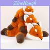 Soft Fox Stuffed Animal Cushion With Prone Posture Design For Kids Bedroom Decor