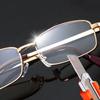 Vintage Metal Square Reading Glasses Men Women Presbyopic Anti Scratch Diopter Eyewear 0 +1 0 To +4 0 Prescription