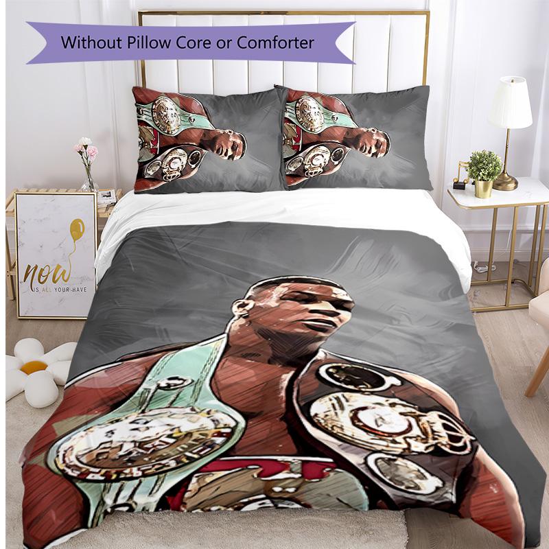 Mike Tyson Printed 3PCS Bedding Set Soft Breathable Duvet Cover Pillowcases Set Washable Bedroom Decor Home Gift