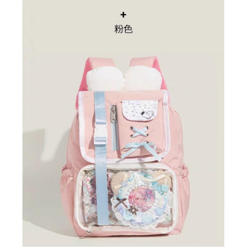 New Y2K Ita Backpacks Cute Girls Transparent Bags Students Diy Display Schoolbag Large Capacity Knapsack Casual Travel Rucksacks