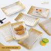 Golden Waterfall Melamine Rectangular Plate