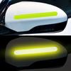 6/2pcs Car Reflective Safety Strip Stickers Car Rearview Mirror Reflective Sticker Reflective Warning Safety Tape Accessories