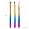 3 Pcs Nail Brush Acrylic Pen Carving Art Tips Painting Poly Nail Gel Tool Liner UV Gel Manicure Accessories Tool Set