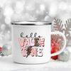 Love Heart Printed Camping Mug Valentine Party Juice Milk Cup Coffee Cups  Enamel Mugs Valentine's Day Gifts for Family Friends
