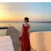 The original version is made of Sanya Travel and Vacation, and the seaside black beach dress halter dress suspender dress dress women