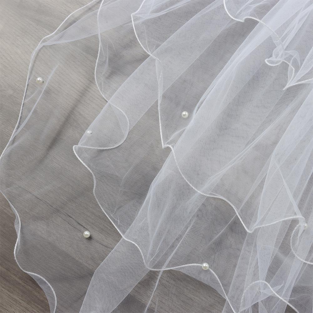 New Two Layer Short Simple Photo Veil With Comb Wedding Veil Women's Tulle Bridal Veil