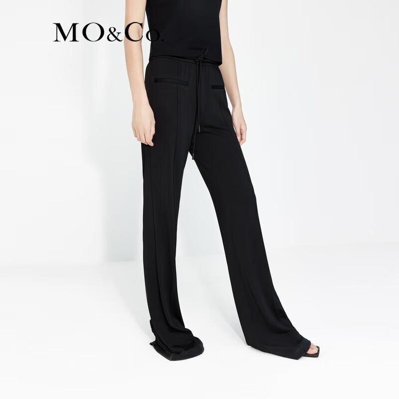 MO&Co. Women's High-Waist Drawstring Flared Pants