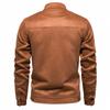 Men's Solid Color Zipper Jacket Men's Casual Suede Workwear Jacket