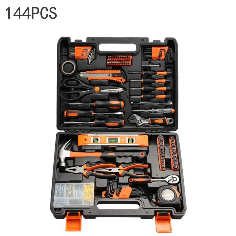 19/43/120 Piece Hand Tool Kit Set with Toolbox MultiFunctional Household DIY Tool Set with Screwdriver Hammer Wrench Pliers Tape