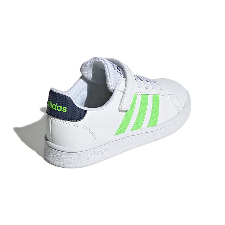 Adidas Neo Grand Court Comfortable Trendy Durable Low-Top Kids Skate Shoes Kids Skate Shoes White Green GX5746