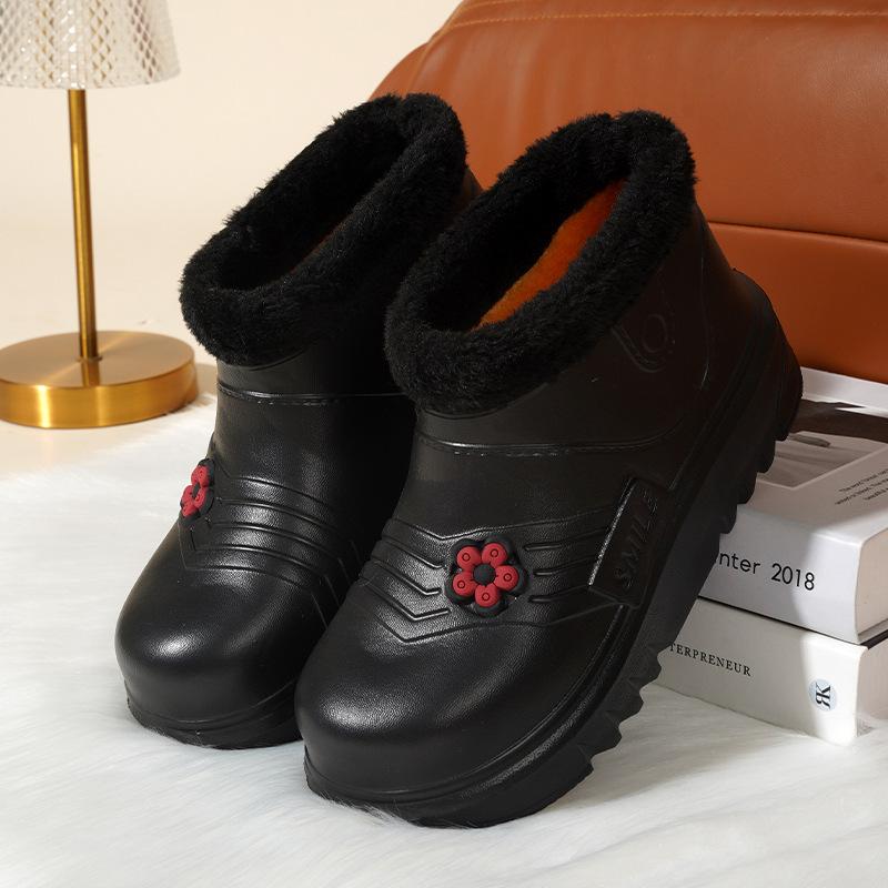 Fleece Snow Boots Thermal Rain Boots Laundry Car Wash Kitchen Hygiene Waterproof Rain Shoes Kitchen Shoes