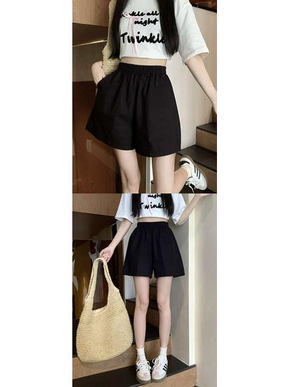 Petite Women's Korean Style Wide-Leg Summer Workwear Shorts