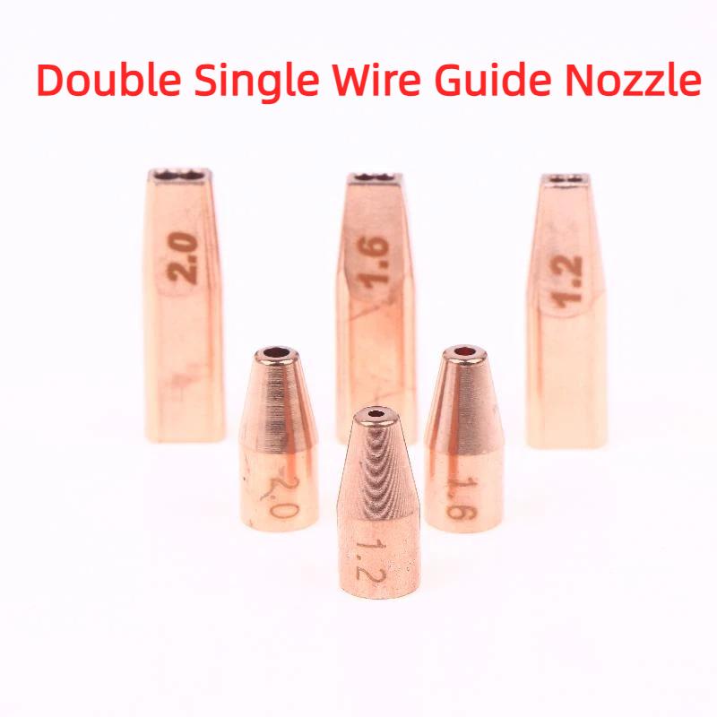 Double Single Wire Guide Nozzle Copper 1.2/1.6/2.0Mm For Laser Handheld Welding Head Machine Accessories