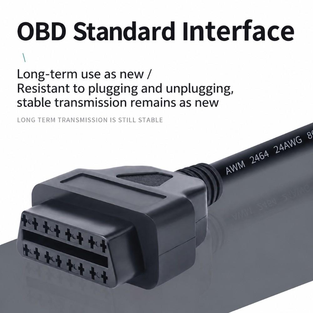 30/60/100/150/300cm OBD2 Extension Cable Male To Female ELM327 Scanner Adapter  for ELM327 Scanner