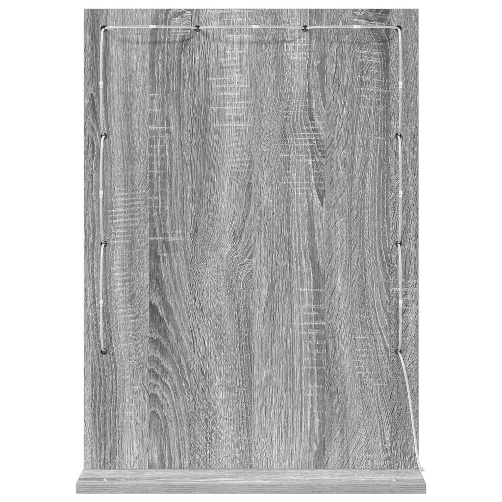 Washbasin Mirror Right Angled Grey Sonoma 70 x 50 x 18 cm