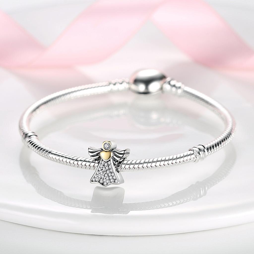 Copper Plated Girasol Angel Cat Charm Beads Fit Original Women Bracelet Necklace Diy Jewelry Making