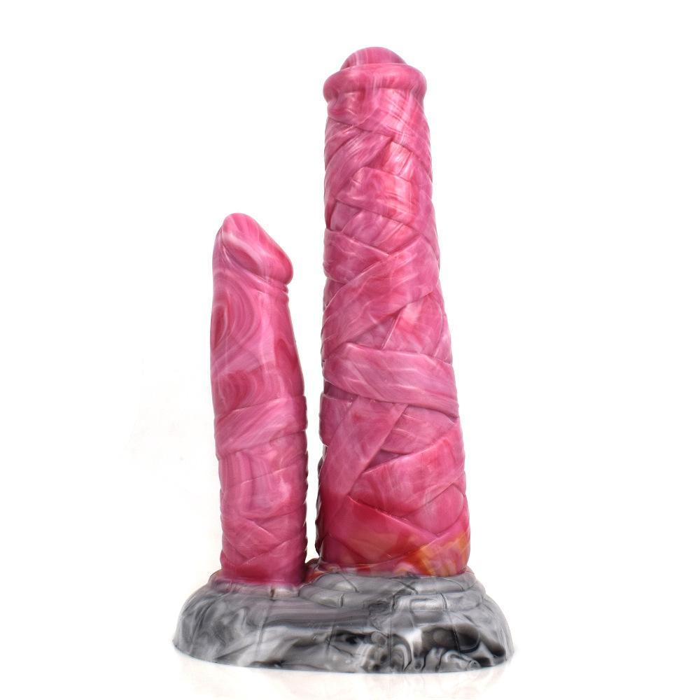 Silicone Dual-headed Dildo Anal Vaginal Masturbator Sex Toys Realistic Dick Strap On Penis Fisting