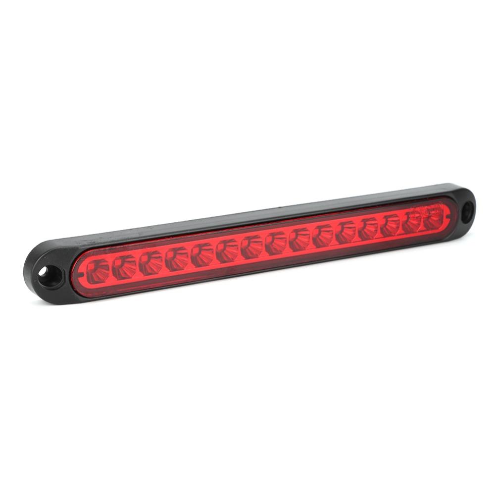 Red Lens Brake Turn Signal Light 15 LEDs High Brake Lamp Durable Trailer Tail Light  for Trucks