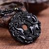 Jade Pixiu Pendant Necklace for Men & Women - Fashionable, Versatile Sweater Chain with Imitation Jade Design.