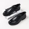 Fashion Men Dress Shoes Genuine Leather Oxford Luxury Handmade Lace-up Brogue Cap Toe Wedding Formal Shoes Male Business Office Footwear