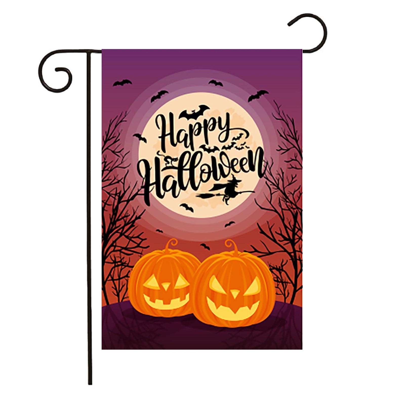 

Хеллоуїн Ласкаво просимо сад прапор двосторонній для внутрішнього двору прапор 17.7inx11.8in