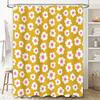 Vintage Bathing Shower Curtain with White and Pink Flowers Print for Home Decoration Waterproof Fabric