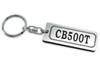 CB500T Double Ring Acrylic Original Keychain for Classic Exterior Custom Accessories A-815-2 Silver/Black - Motorcycles, Mufflers, Handlebars, Parts,