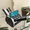 Resin Engine Block Desk Organizer Black Business Card Bracket Pen Holder  Office Desk Organizer