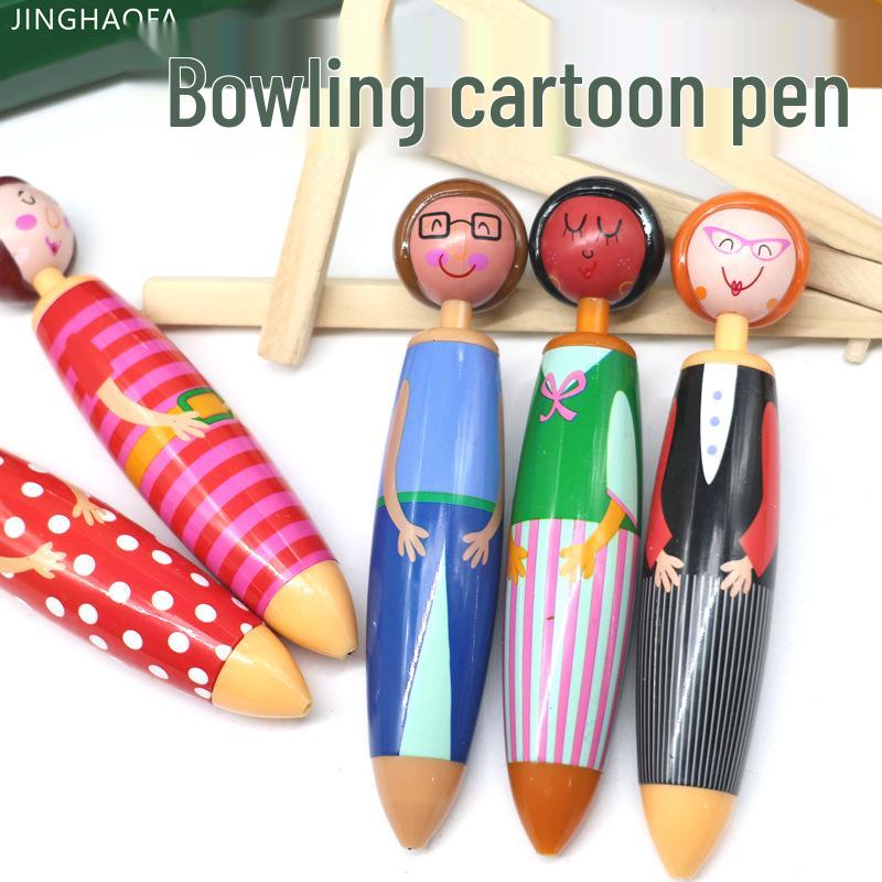 Cartoon Figure Press-Type Ballpoint Pen - Cute & Creative for Students