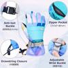 Azarxis Ski Perfect for Snow and Outdoor Kids' Gloves, Touchscreen, Fleece, Windproof, Cold-Proof, Anti-Loss, Five-Finger Design, Play, Skating,