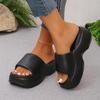 Chunky Platform Slippers for Women Summer Comfortable Wedge Heels Sandals Woman Solid Non Slip Eva Thick Sole Slides Shoes