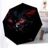 1pc Black CatOpen/Close Umbrella-Windproof, Compact Travel Umbrella, Sturdy 8-Rib Shaft, Outdoor Accessory1194