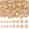 1set 120pcs 4 Styles Brass Beads Corrugated Round Golden 2.5~5mm Hole: 1~1.5mm 30pcs/color